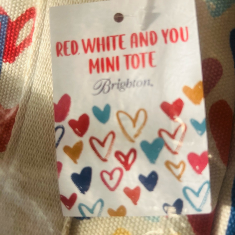 Brighton Love Mini Tote Bag - Multicolor Heart Pattern - Picture 9 of 9